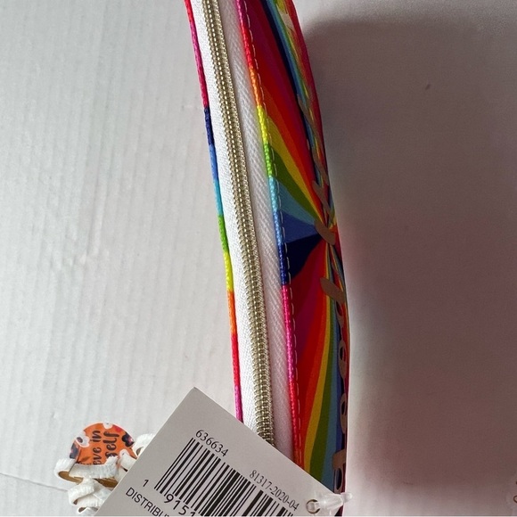 GOOD‎ Vibes Rainbow Zippered Pouch New With Tags & Tassel - Picture 6 of 7